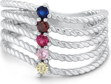Image du produit Brilio Silver - Boucles d'oreilles de luxe en bronze avec zircons World Icon EA984R