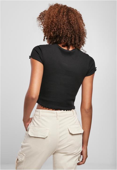 Produktbild Urban Classics Ladies Cropped Button Up Rib Tee (M)