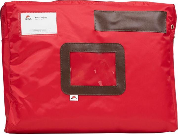 Image du produit Alba Sac banane "POCSOU R" à soufflet, en nylon, rouge Fermeture éclair, fenêtre d'envoi, dimensions : (Coffret cadeau, 1 x)