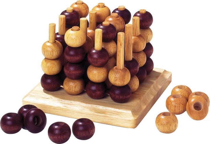 Produktbild Goki Hölzerne Tic Tac Toe 3D (Deutsch, Französisch, Italienisch, Englisch)