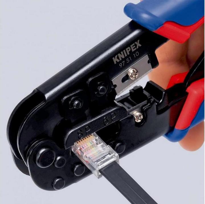 Actual product image Knipex Crimping Pliers for Western plugs (190 mm)
