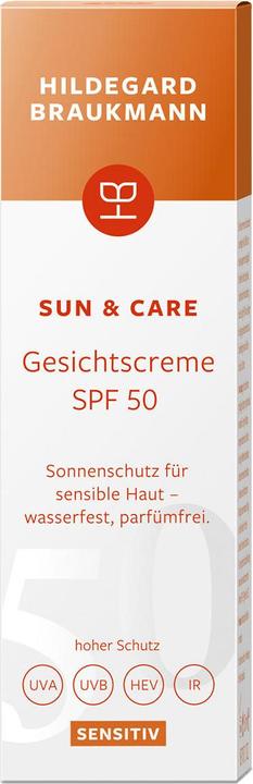 Produktbild Hildegard Braukmann sun & care Sensitiv Gesichtscreme SPF 50 (Sonnencreme Gesicht, SPF 50, 50 ml, 50 g)