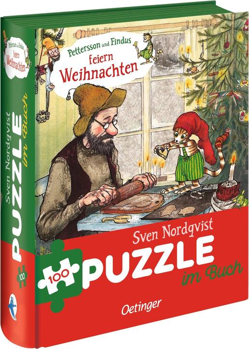 Produktbild Pettersson und Findus feiern Weihnachten. Puzzle im Buch (100 Teile)