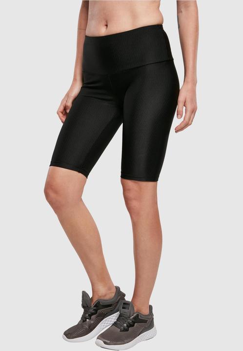 Immagine prodotto Urban Classics Pantaloncini da ciclista a vita alta a costine lucide da donna (S)