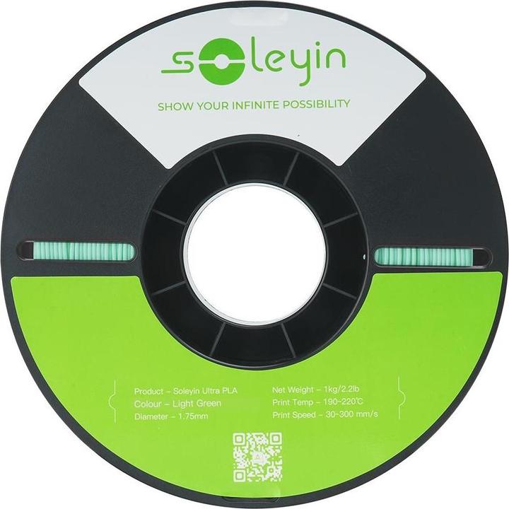 Produktbild Creality Filament Soleyin Ultra-PLA Hellgrün 1.75 mm 1.29 kg (PLA, 1.75 mm, 1290 g, Grün)