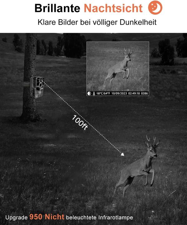 Immagine prodotto KJK 4K Wildkamera mit Nachtsicht