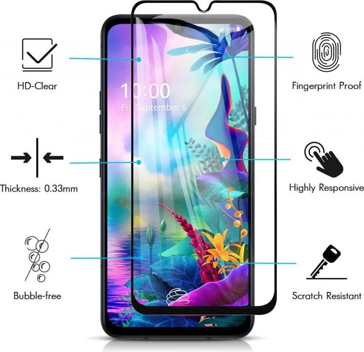 Immagine prodotto Screenguard LG G8X ThinQ Pellicola di vetro protettiva a schermo intero 2.5D 9H (1 Pezzo/i, G8X ThinQ)