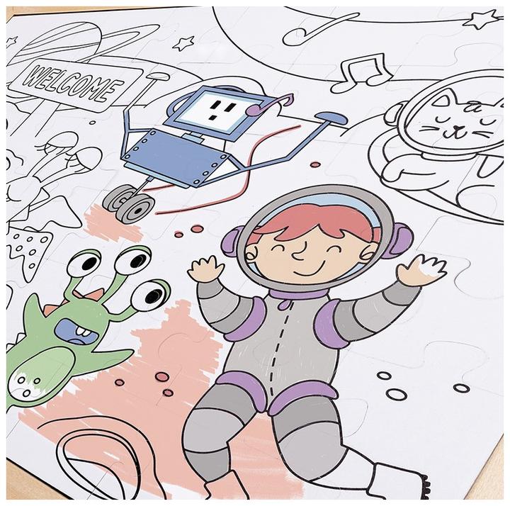 Immagine prodotto Hape Puzzle degli amici dello spazio (48 pezzi)