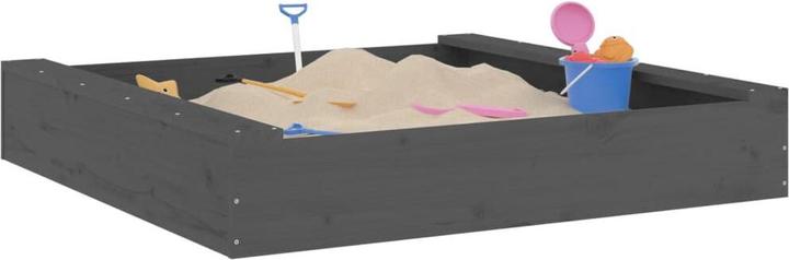 Image du produit VidaXL Sandkasten mit Sitzen Grau Quadratisch Massivholz