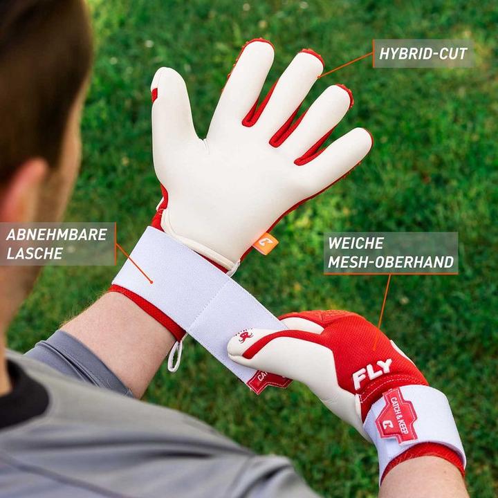 Image du produit Catch & Keep Gants de football Fly Red Soul Gr. 7 Rouge Gardien de but Gants de gardien de but (7)
