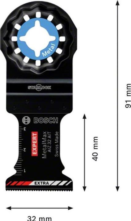 Image du produit Bosch Professional Zubehör Expert MetalMax AIZ 32 AIT Lame pour outils multifonctions, 40 x 32 mm, 5 pièces
