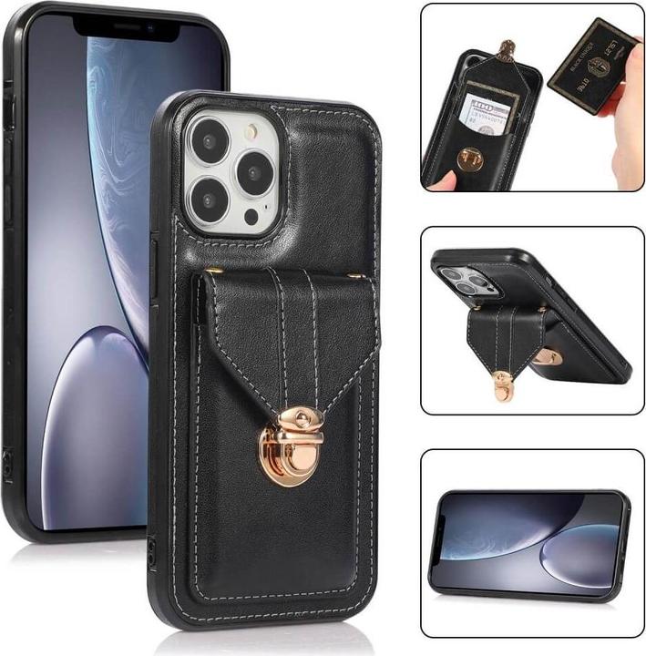 Immagine prodotto Cover-Discount iPhone 14 Pro - Custodia protettiva con tasca nera (Apple iPhone 14 Pro)