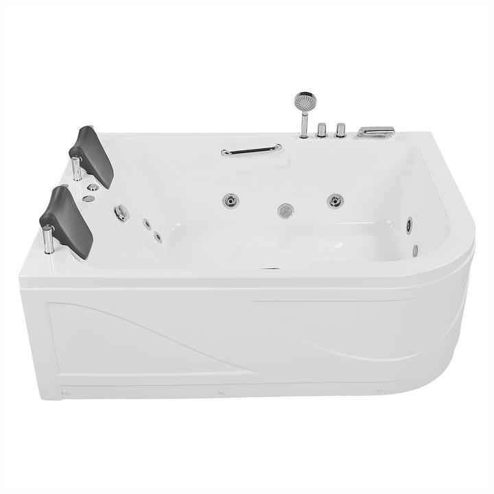 Produktbild Beliani Whirlpool Badewanne weiss Eckmodell mit LED 170 x 119 cm rechts BAYAMO (318 l, 119 cm, 119 cm)