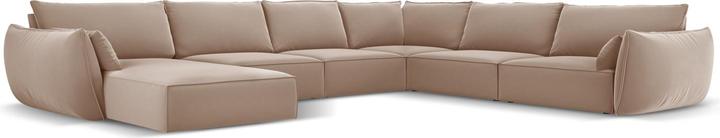 Actual product image Micadoni Velvet Panoramic Right Corner Sofa, "Kaelle", 8 Seats, 384x284x85Made in Europe (Sofa landscape)