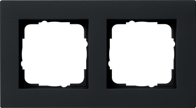 Actual product image Gira Cover frame 2f 0212095 flat e2 sw