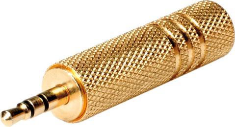 Actual product image Roline GOLD Stereo Adapter 6.35 mm male - 3.5 mm female (Jack adapter)