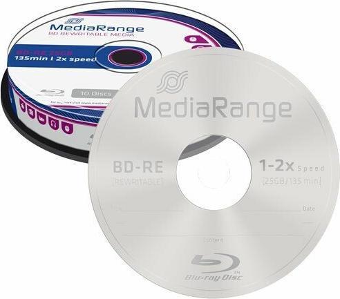 Actual product image MediaRange BD-RE 2x Single Layer 25GB 10 P. (10 x)