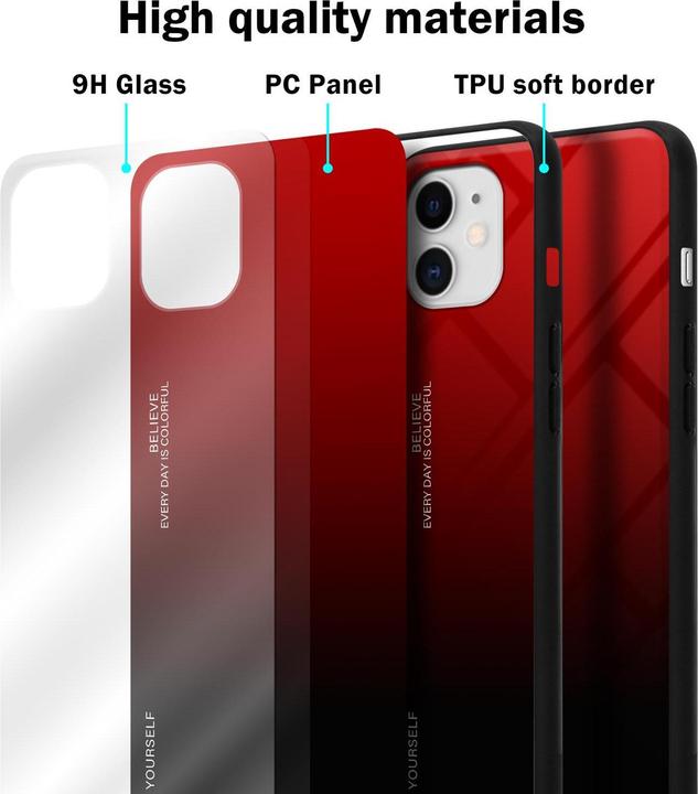 Productafbeelding Cadorabo TPU 2 kleuren glasdekking (Apple iPhone 11)