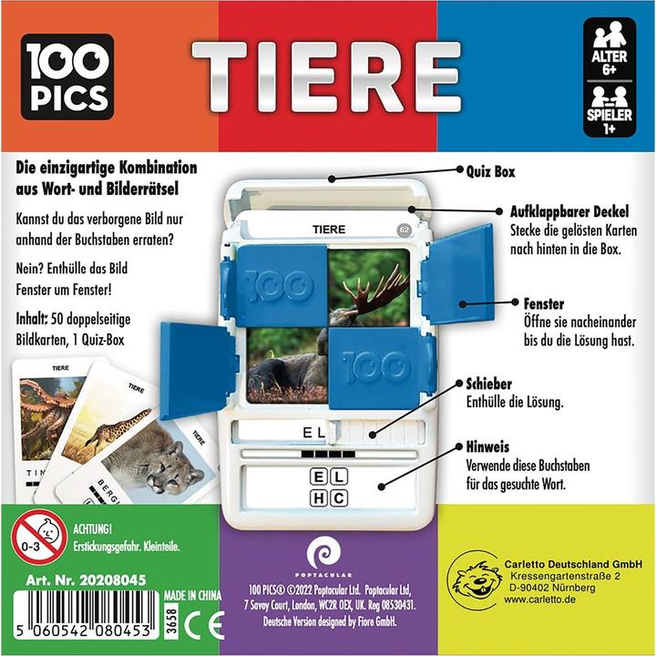 Image du produit 100 Pics PICS Animaux (Allemand)