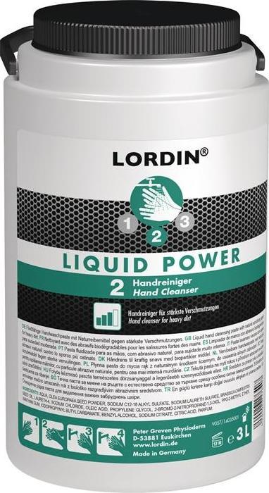 Lordin Handwaschpaste ® LIQUID POWER 3 l seifenfrei, lösemittelfrei (Flüssigseife, 3000 ml)