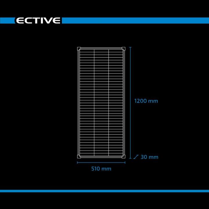 Immagine prodotto Ective Pannello solare Shingle Pannello solare 12V 120W Modulo solare fotovoltaico con tecnologia Shingle (120 W, 7.10 kg)