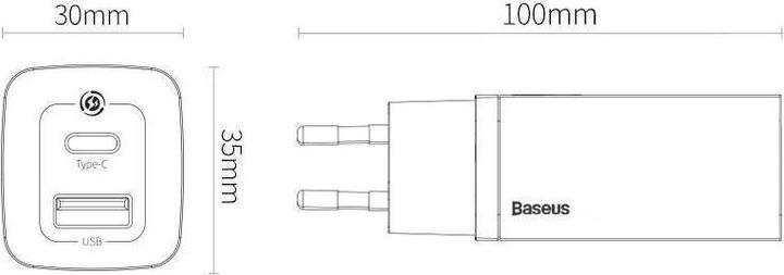 Immagine prodotto Baseus Caricabatterie rapido GaN2 LiteC+U 65W EU Bianco (65 W)