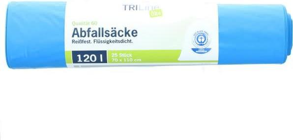 Triline Schwerlastsäcke Öko 120,0 l blau 40,0 µm, 25 St. (1 x, 120 l)