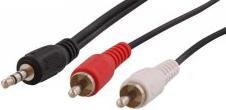 Productafbeelding T'nB KABEL AUDIO JACK 3,5MM VERS 2X RCA 1,2M (NOIR)
