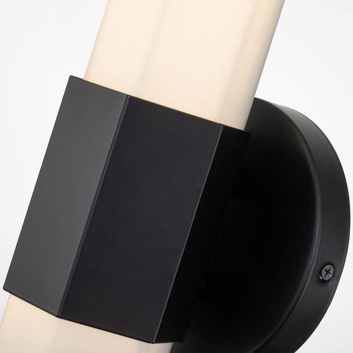 Image du produit Elstead Lighting Facet LED Applique murale noir mat opale gravé IP44 (1080 lm)