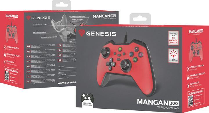 Produktbild Genesis Gamepad MANGAN 300 kabelgeb. /schwarz (Android, PC, Switch)