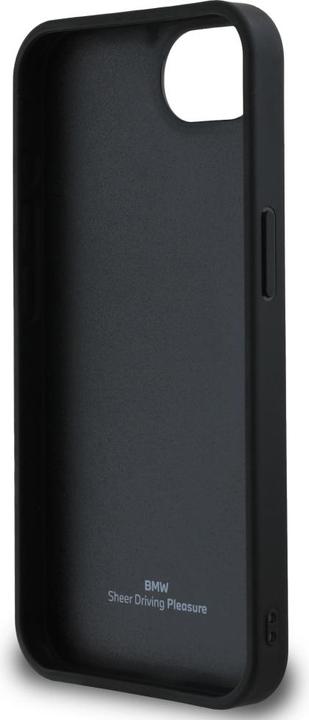 Actual product image BMW Case Leather Hot Stamp do iPhone 16e black (Apple iPhone 16e)