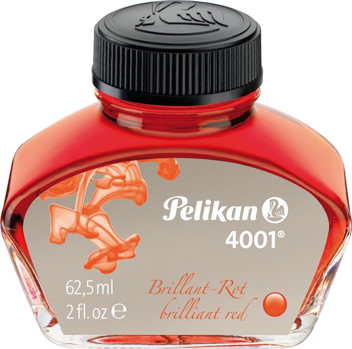 Produktbild Pelikan Tinte 4001 im Glas, rot, Inhalt: 62,5 ml (Tintenfass, Rot)