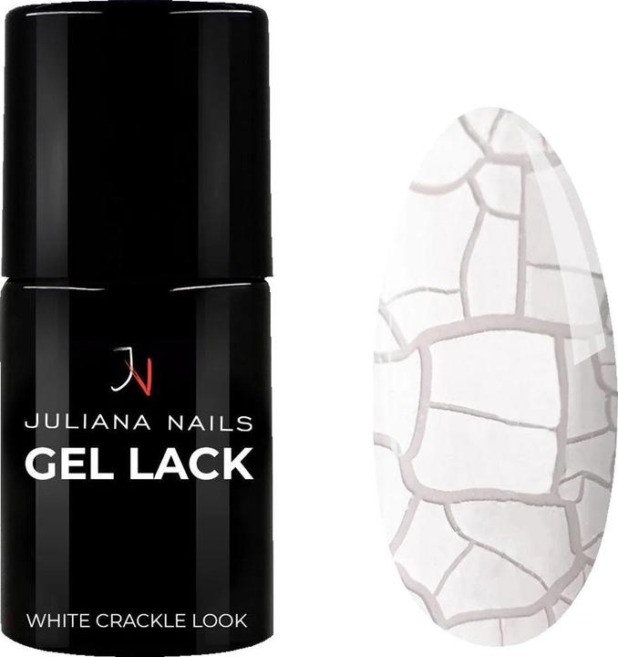Juliana Nails Gel Lack White Crackle Look (White Crackle Look, UV-Gel Lack)