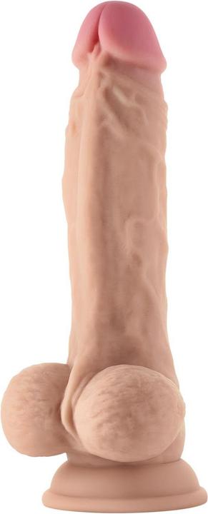 Actual product image Shaft Model A Straight Flexiskin Double Layered Realistic Extremely Soft Dildo with Balls Sex Toys L