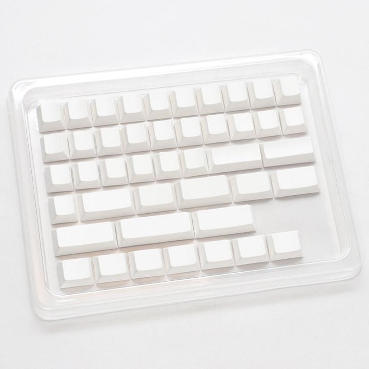 Actual product image Ducky Blank white PBT set, cherry profile - 133 keycaps