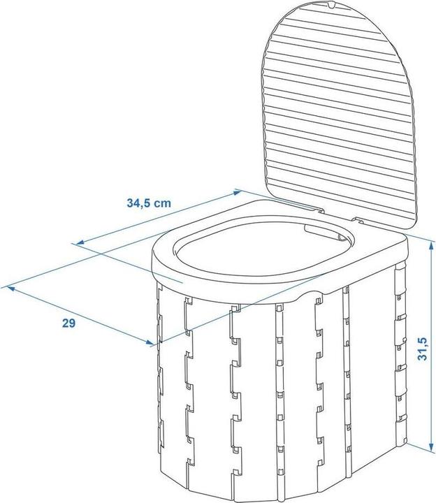 Immagine prodotto ProPlus Toilette da campeggio pieghevole con coperchio