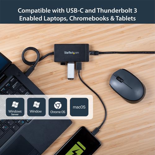 Produktbild StarTech 3-Port USB-C Hub with Gigabit (USB-C, 3 Ports)