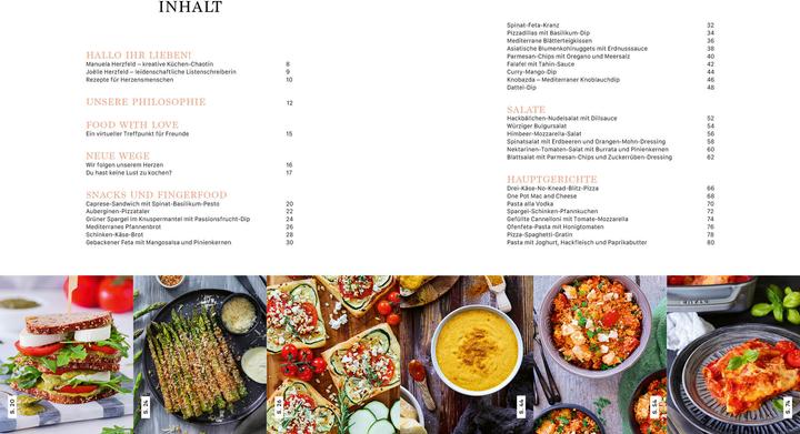 Immagine prodotto Food with love: Eat & Love – Unsere Jeden-Tag-Küche mit Herz (Tedesco, Manuela Herzfeld, Joëlle Herzfeld, 2022)