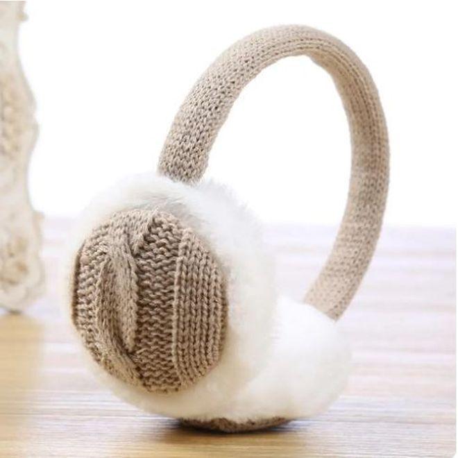 Produktbild MU Style Strick Series Gestrickter Plüsch Ohrwärmer (One Size)
