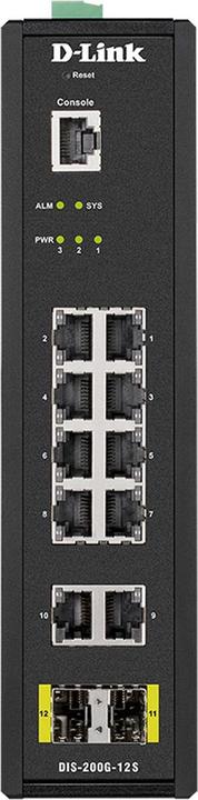 Image du produit D-Link DIS-200G-12S Industrial 12-Port Layer2 Smart Managed PoE (12 Ports)