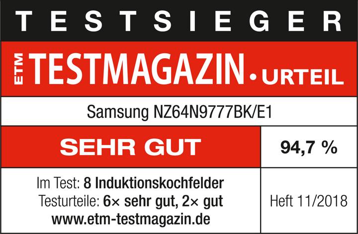 Image du produit Samsung NZ64N9777BK/E1 Induction, 60cm, 15 Puissances, Virtual Flame, Ice Blue