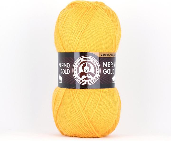 Actual product image Madame Tricote Paris Merino Gold - Yellow (400 m)