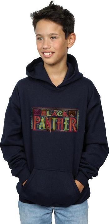 Immagine prodotto Black Panther Tribal Logo Felpa con Cappuccio Ragazzi (140, 146)