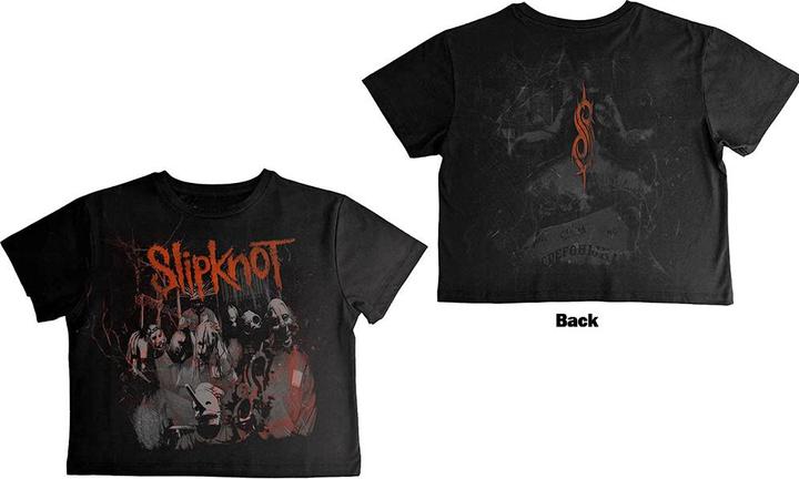 Slipknot Ouija Belt Back Print Crop Top (Girlie)