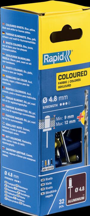 Actual product image Rapid Coloured blind rivets Ø 4.8 x 12 mm