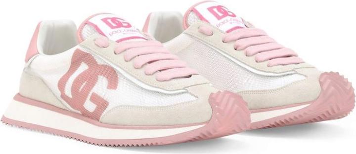 Produktbild Dolce & Gabbana dragon sneakers in mixed materials white and pink color (38)