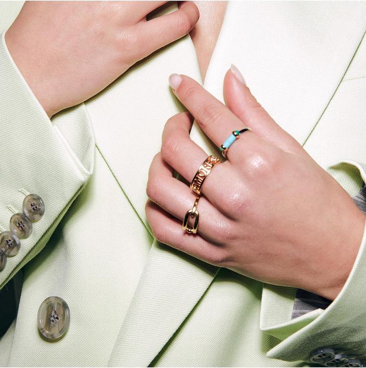 Produktbild Ti Sento Milano Ring Amore mit Zirkonia vergoldet 12227ZY (56, 925 Silber)