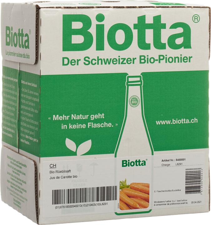 Image du produit Biotta Karotte (6 x 50 cl)