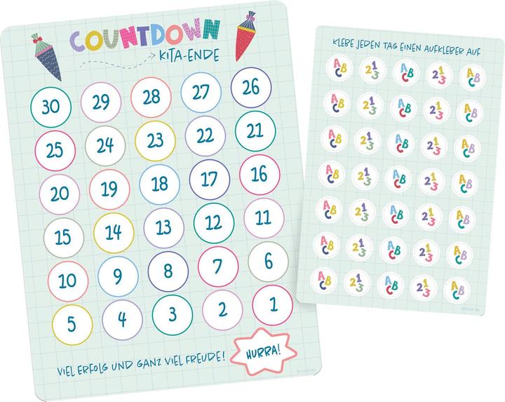 Immagine prodotto Folat Calendario conto alla rovescia Ritorno a scuola - 23,5 x 18 cm