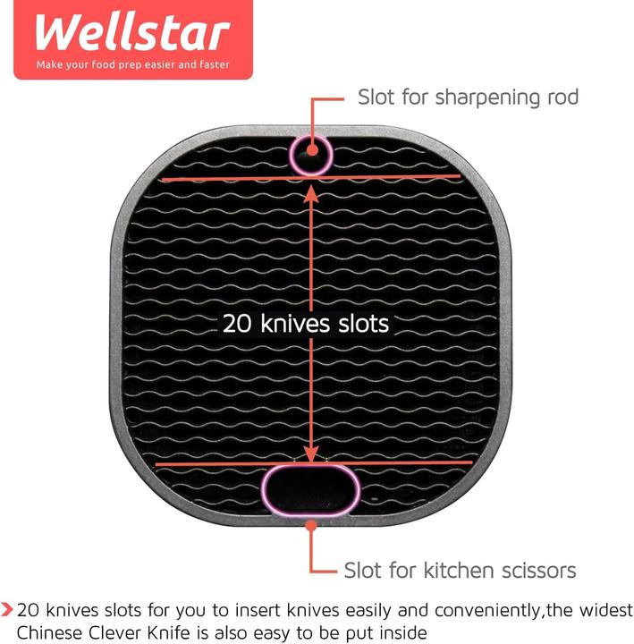 Immagine prodotto Wellstar DS90453BK Portacoltelli